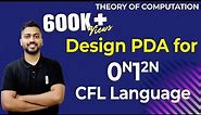 Lec-51: Design PDA for 0^n1^2n CFL Language | Very Important| Must Watch