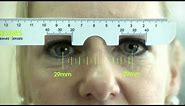 Glasses Frames and Lenses - How to use a PD ruler