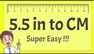 5.5 Inches to CM - Super Easy !