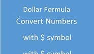 Dollar Formula In Excel