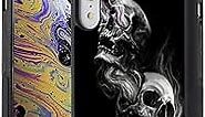 Phone Case Compatible with iPhone Xr Skulls Black Frame Shockproof and Slim Rubber TPU Material with Uniqe Design