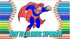 Coloring Superman DC Comics | Superhero coloring page