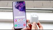 How To Connect Airpods To Samsung Galaxy S20, Galaxy S20+ & Galaxy S20 Ultra!