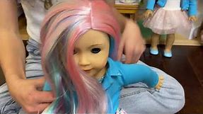 New American Girl Doll With Rainbow Hair