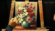 Oil Painting Vase With Flowers Still Life With Yasser Fayad