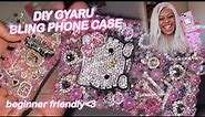 DIY Bling Gyaru Phone Case with me♡ | detailed process & beginner friendly tutorial