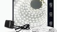 DAYBETTER White LED Strip Light, 40ft Dimmable Bright Rope Light, 6500K 24V Light Strips, 720 LEDs 2835 Tape Lights for Bedroom, Kitchen, Mirror, Home Decoration(2 Rolls of 20ft)