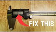 How to Fix Mitutoyo Calipers Dashes Flashing on Display After Replacing Batteries | Digimatic