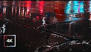 8 Hours of Rain Sound on City StreetㅣNight Rain, City Traffic Ambience for Deep Sleepㅣ4K ASMR