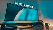 The SUPER UltraWide Desk Setup | LG 40” 5K Curved Monitor