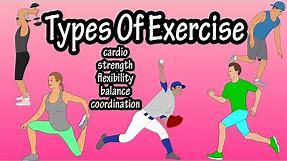 Different Main Types Of Exercises - Cardio, Strength Training, Flexibility, Balance And Coordination