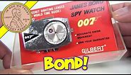 James Bond 007 Spy Watch, 1965 A.C. Gilbert Toys - Secret Sighting Lenses & World Time Guide