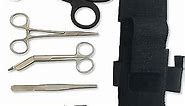 Madison Supply - EMT and First Responder Medical Tool Kit: Adjustable Nylon Belt Pouch, Premium First Aid Gear: EMT Shears, 5.75" Bandage Scissors, 5.75" Forceps, 6" Hemostat, and Pupil Light