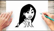 How to Draw Mulan Step by Step