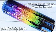 Chunky Glitter Ombre Tumbler Tutorial - Create a chunky glitter ombre tumbler using epoxy method.