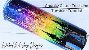 Chunky Glitter Ombre Tumbler Tutorial - Create a chunky glitter ombre tumbler using epoxy method.