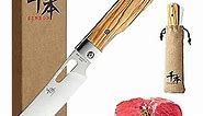 440A stainless steel Ultra sharp pocket folding Chef knife peeling utility knife fruit knife Natural Olive Handle Camping BBQ trip Outdoor Portable kitchen knife