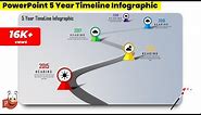 5.PowerPoint Road Map Timeline Template Free download | 5 Year Timeline