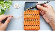 How to Crochet Phone Case | Crochet Phone Cover | Amazing Star Stitch and net pattern|ViVi Berry DIY