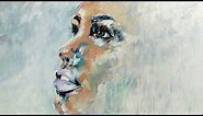 Abstract portrait painting, abstract woman art,colourful face art