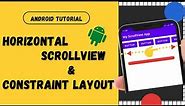 ScrollView Android Studio | Horizontal ScrollView