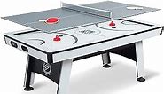 EastPoint Multi-Game Tables, Play 2-in-1 Air Hockey Table with Table Tennis Top - Perfect for Family Game Room, Adult rec Room, basements, Man cave, or Garage