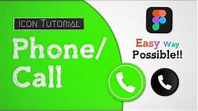 Icon Tutorial 2 0: How to make a Phone/ Call icon using Figma under a min ✔👌