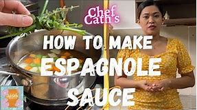 How to make an easy Espagnole Sauce under 15 minutes| Chef Cath