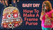 How To Make A Frame Purse. DIY frame clutch pattern Frame Purse with Metal Frame Tutorial #momomakes