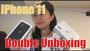 iPhone 11 DOUBLE unboxing! Black Vs White
