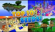 TOP 10 SEEDS of ALL TIME for Minecraft! (Pocket Edition, PS4, Xbox, Switch, PC)