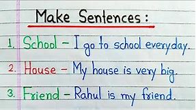Make sentences in English | How to make sentences in English | Make sentences from 10 English words