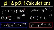 pH, pOH, H3O+, OH-, Kw, Ka, Kb, pKa, and pKb Basic Calculations -Acids and Bases Chemistry Problems