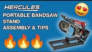 Hercules Portable Band Saw Stand Assembly + Tips + Overview ( HH78S HF 59640 )