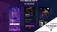 Figma Fitness mobile app Design | design a Fitness app in Figma | UIUX Design 2021 | Techno-fine