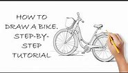 How to Draw a Bike. Step-by-Step Drawing Tutorial for Beginners
