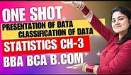 Introduction to Presentation of Data|Classification of Data|Statistics|BBA|BCA|B.COM|Dream Maths
