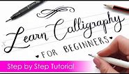 How to write CALLIGRAPHY with ANY PEN ✍️ | Step by Step Tutorial