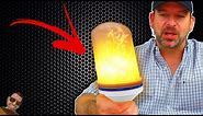 Watch as we turn our house into a fiery inferno with the new LED flame bulb.