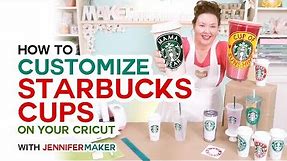 DIY Customized Starbucks Cups & Decals on a Cricut