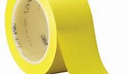 3M Vinyl Tape 471, 3/4 in x 36 yd, Yellow, 1 Roll, Yellow Floor Tape, Paint Alternative for Floor Marking, Social Distancing, Color Coding, Safety Marking