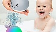 TFS TOP·FANS Baby Whale Bath Toy Infant: Light Up Fountain 6-12 Months Old Bathtub 18-24 Pool 3 4 5 7 8 9 10 15 Sprinkler Tub Water Toys Toddlers 1 Girl Boys Birthday Shower Gifts Newborn Essentials