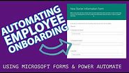 Employee on-boarding process using Microsoft Forms and Flow