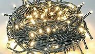 Upgraded 82FT 200 LED Christmas String Lights Outdoor/Indoor, Timer & Memory Function & 8 Modes, Extendable Green Wire, Waterproof Fairy String Lights for Xmas Tree Holiday Party Garden (Warm White)