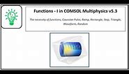 08. Functions in COMSOL Multiphysics - I