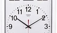 twemco Retro Modern Calendar Day Date Wall Flip Clock BQ-12A (White)