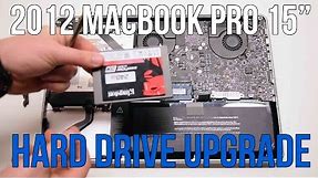2012 Macbook Pro 15" A1286 Hard Drive Upgrade