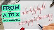 Calligraphy Alphabet For Beginners - a to z With Brush Pen (Tutorial)