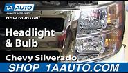 How To Replace Headlights & Bulbs 07-13 Chevy Silverado