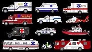 Medical Vehicles - Emergency Vehicles - Ambulances - The Kids' Picture Show (Fun & Educational)
